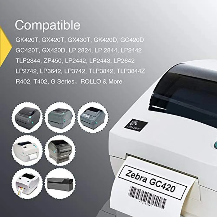 BETCKEY - 4" x 6" (102 mm x 152 mm) Blank Shipping Labels Compatible with Zebra & Rollo Label Printer(not for dymo 4XL), Premium Adhesive & Perforated [20 Rolls, 5000 Labels] by BETCKEY - Image 3