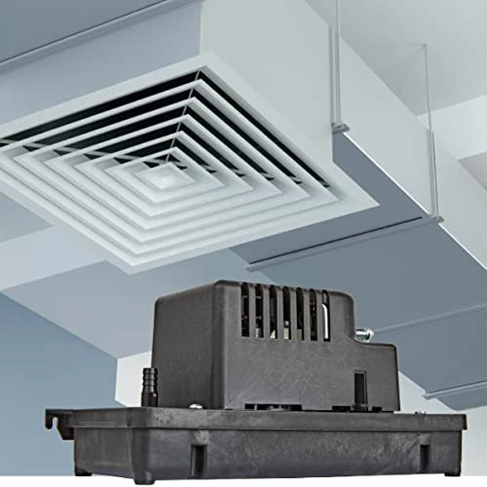 Little Giant VCCA-20-P 230 Volt, 1/30 HP, 80 GPH Low Profile Plenum Condensate Removal Pump, 6-ft. Cord (plug-less), Black, 554222101 by Little Giant - Image 3