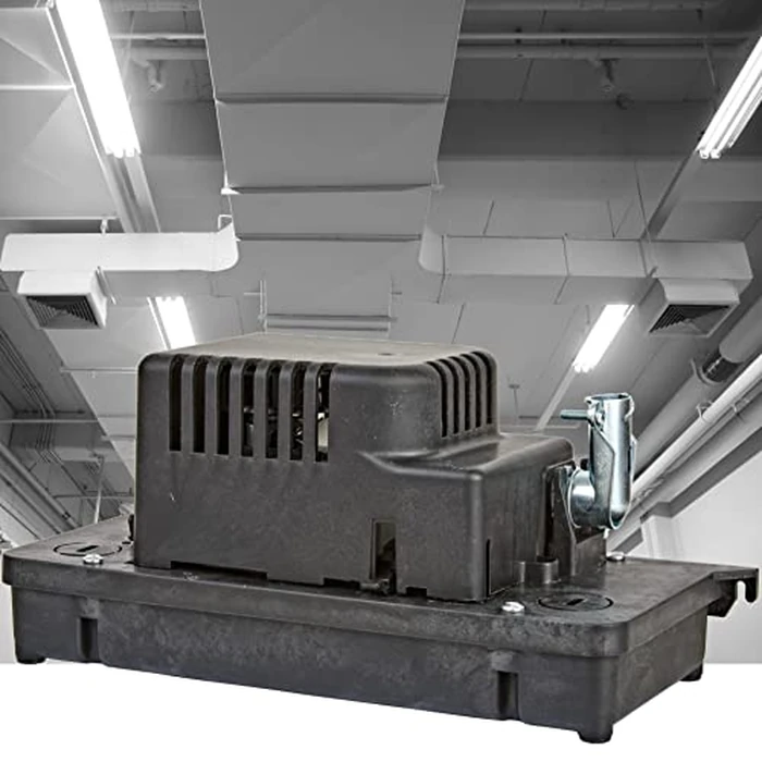 Little Giant VCCA-20-P 230 Volt, 1/30 HP, 80 GPH Low Profile Plenum Condensate Removal Pump, 6-ft. Cord (plug-less), Black, 554222101 by Little Giant - Image 5