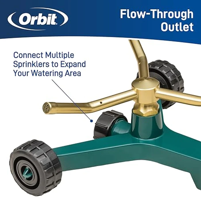 Orbit 58257N Lawn and Garden 3-Arm Metal Sprinkler with Wheel Base by Orbit - Image 5