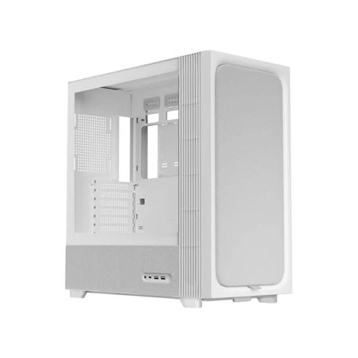 TRYX FLOVA White Mid-Tower ATX PC Case, Breathable Fabric-Crafted Front, Tempered Glass, Three-Speed Cross-Flow Fan, 360mm Radiator, Wide Compatibility, USB-C 3.2 Gen 2x2 I/O (C-F500F-FM1E-G0W) by TRYX - Used - Like New condition