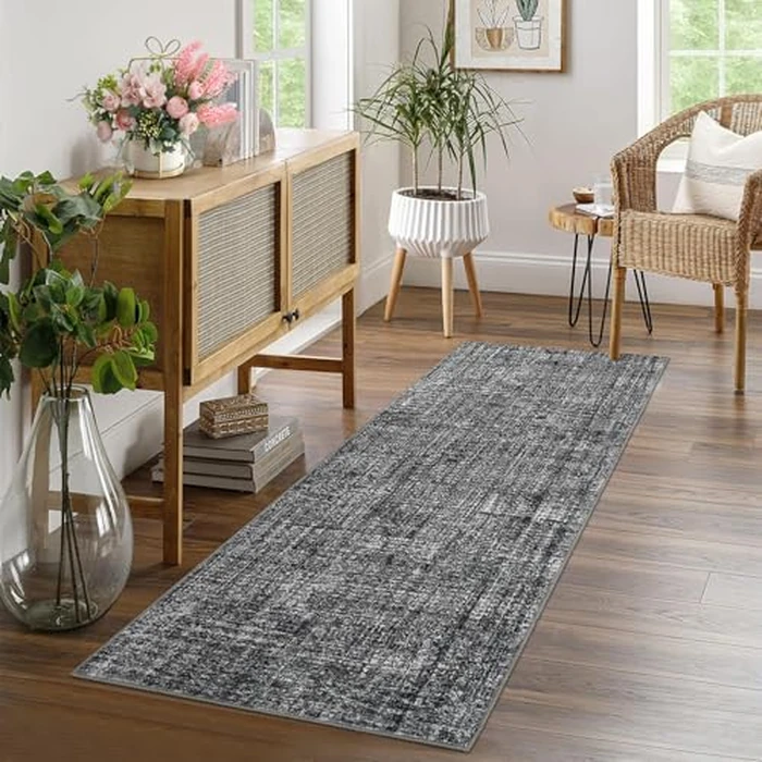 GarveeHome Modern Solid Area Rug 2x6 Washable Hallway Runner Rugs Non Slip Neutral Rug for Living Room Floor Carpet for Bedroom Kitchen Bathroom Nursery Carpet for Bedside Laundry Room by GarveeHome - Image 1