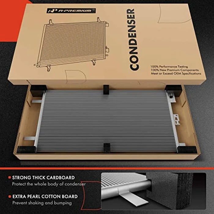 A-Premium Air Conditioning A/C Condenser Compatible with 2011-2021 Jeep Grand Cherokee & 2011-2021 Dodge Durango, Replace# 55038003AE by A-Premium - Image 2