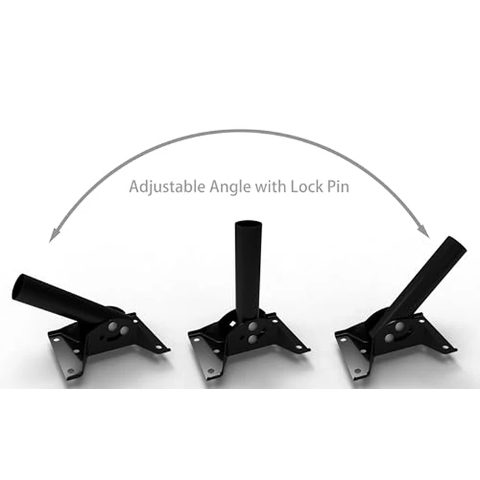 CEKAY Universal Antenna Mounting Pole 1.5" Dia x 35" L, Heavy Duty J Mount for Starlink, Weather Station & All Types of Antennas, Adjustable Pivot Lock Bracket for Wall, Eave & Roof by cekay - Image 1