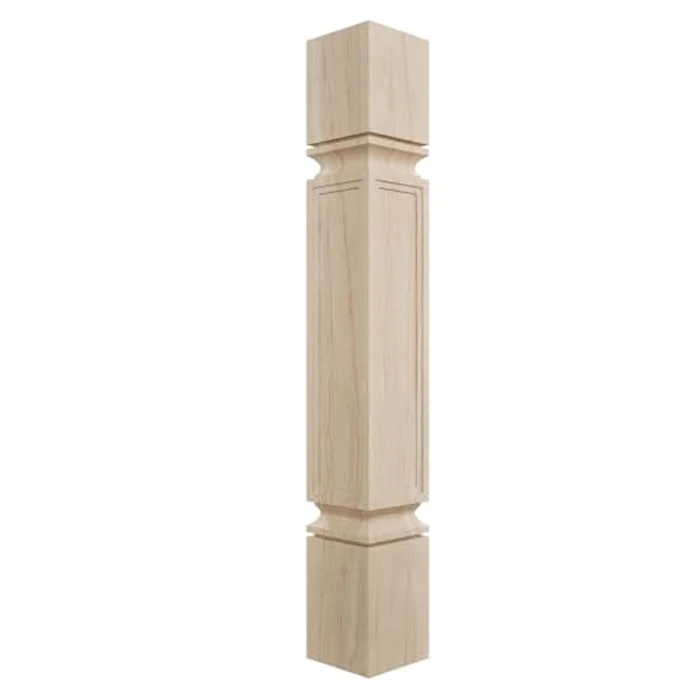 Ekena Millwork COL05X05X35KERW 5" W X 5" D X 35 1/2" H Kent Raised Panel Cabinet Column, Rubber Wood by Ekena Millwork - Image 1