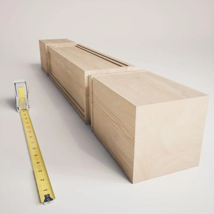 Ekena Millwork COL05X05X35KERW 5" W X 5" D X 35 1/2" H Kent Raised Panel Cabinet Column, Rubber Wood by Ekena Millwork - Image 3