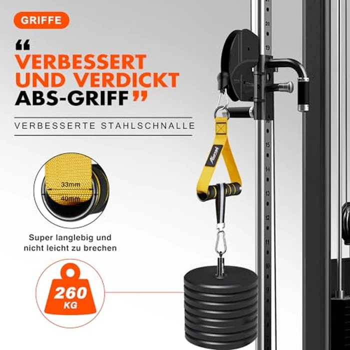 HPYGN Exercise Handles, D Handle Cable Attachment, Grip Attachments for Cable Machine Pulleys, Resistance Bands and Strength Trainers, Pull Down Exercise Accessories, Home Gym Exercise Machine Attachments by HPYGN - Image 2