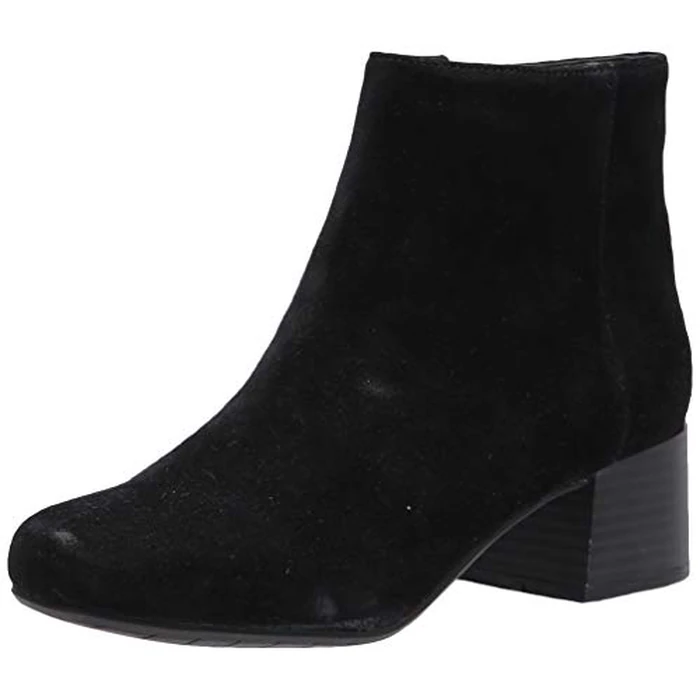 Kenneth Cole REACTION Women's Road Stop Ankle Boot, Black Suede, 5.5 by Kenneth Cole REACTION - Used - Very Good condition