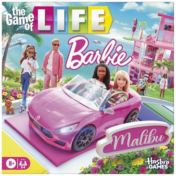 Hasbro Games The Game of Life: Barbie Edition Board Game | Ages 8+ | 2 to 4 Players | Fun Family Games for Kids and Adults | Kids Gifts (Amazon Exclusive) by Hasbro Gaming - Used - Like New condition - US$18.90