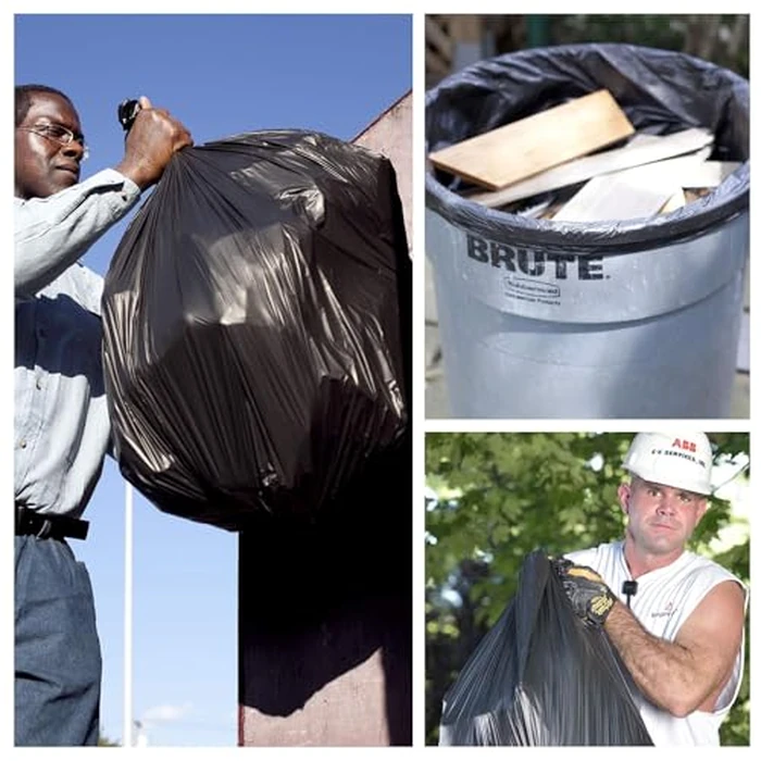 Aluf Plastics 56 Gallon Trash Can Liners (100 Count) - 43" x 47" - Thick 1.5 MIL Equivalent Black Trash Bags for Bathroom, Kitchen, Office, Industrial, Commercial, Recycling and More by Aluf Plastics - Image 4