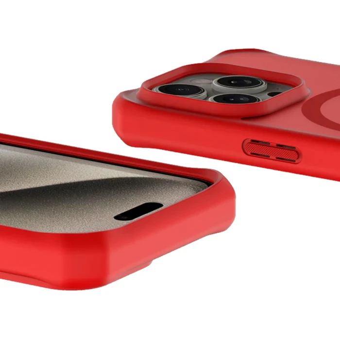 ITSKINS HYBRID R // FROST Phone Case with MagSafe for iPhone 15 Pro - Red - Brand New by ITSKINS - Image 3