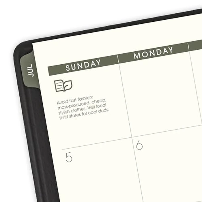 AT-A-GLANCE Planner 2026-2027 Weekly & Monthly Academic 12-Month July-June Quarter-Hourly Appointment Book, 8-1/4" x 11", Recycled, Black (70957G05) by AT-A-GLANCE - Image 5