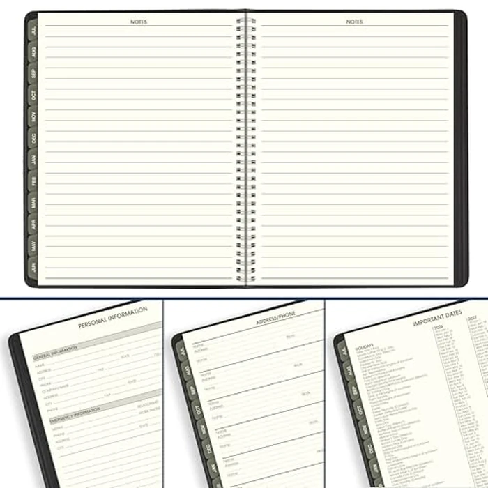 AT-A-GLANCE Planner 2026-2027 Weekly & Monthly Academic 12-Month July-June Quarter-Hourly Appointment Book, 8-1/4" x 11", Recycled, Black (70957G05) by AT-A-GLANCE - Image 8
