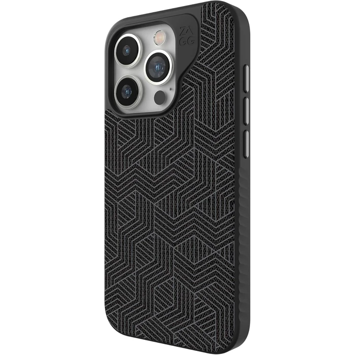 Zagg London Snap Phone Case for iPhone 15 Pro - Black Geo by Zagg - Image 4