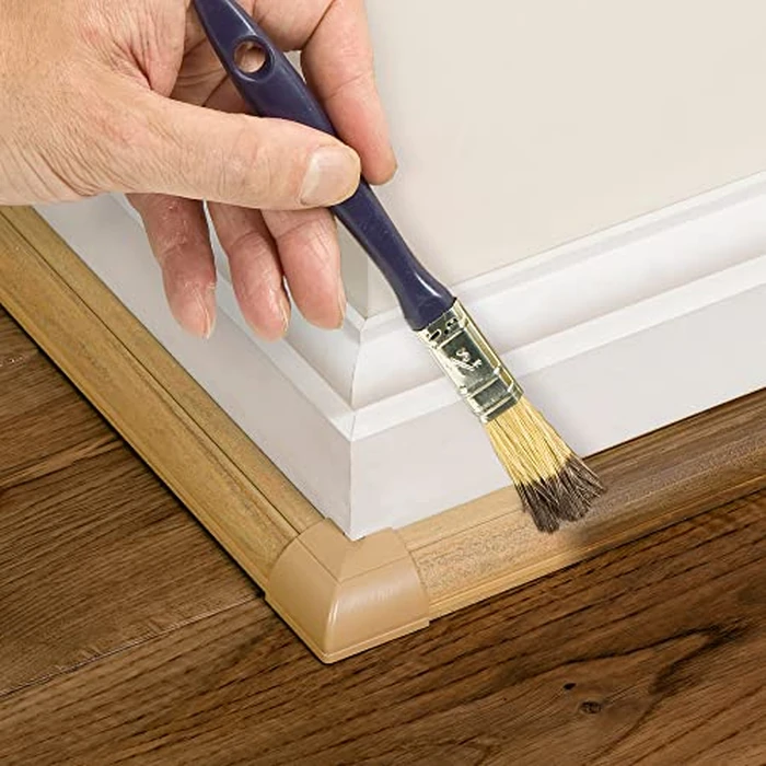 D-Line 157in Stainable Wood-Effect Corner Cable Concealer Multipack, Floor Wire Hider, Quarter Round Cord Cover, Organize Cords in Corners, Floor Molding - 10x 15.7in Lengths & Accessories by D-Line - Image 5