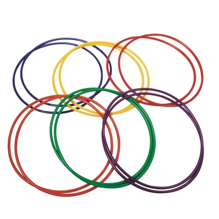 S&S Worldwide Super Hoops, 30" Very Durable, Institutional Quality Hula, P.E. Station Marking and More. 0.07" Thick x 0.85" Cross Section PE Plastic Tubing. for Activities, Games. Pack of 12 by S&S Worldwide - Image 1