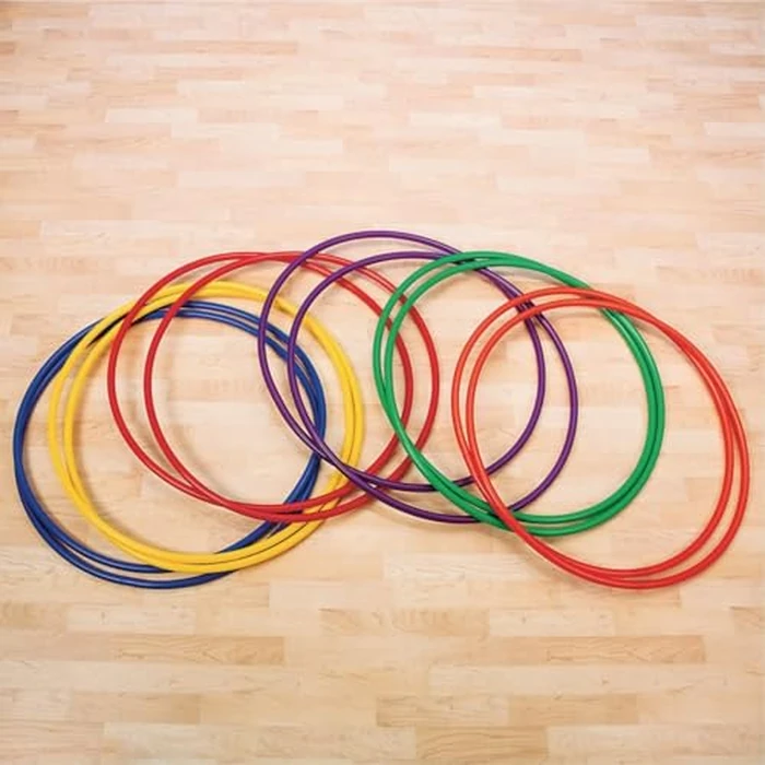 S&S Worldwide Super Hoops, 30" Very Durable, Institutional Quality Hula, P.E. Station Marking and More. 0.07" Thick x 0.85" Cross Section PE Plastic Tubing. for Activities, Games. Pack of 12 by S&S Worldwide - Image 2