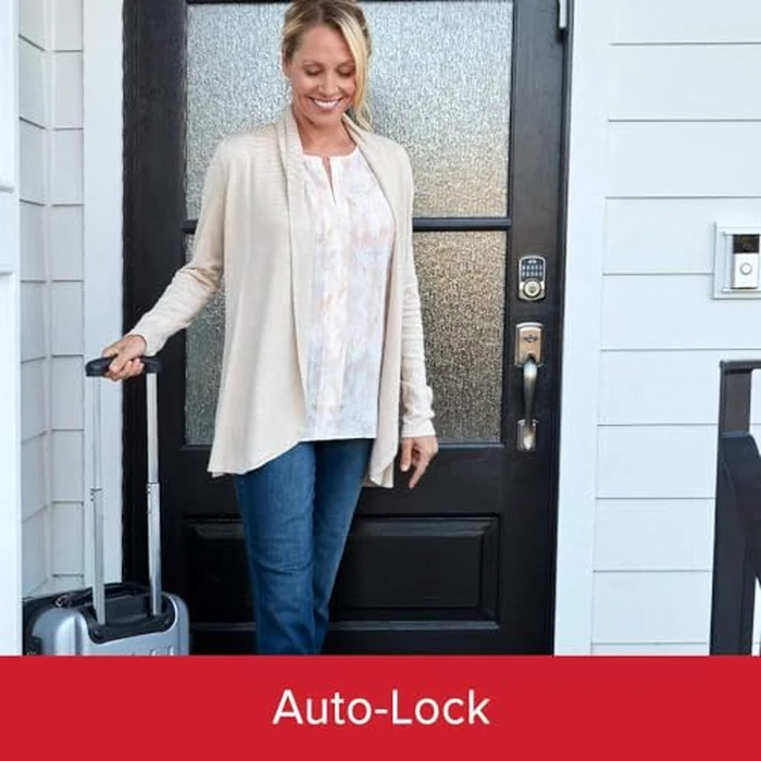 Kwikset 99420-003 Aura Bluetooth Programmable Keypad Door Lock Deadbolt Featuring SmartKey Security, Iron Black by Kwikset - Image 4