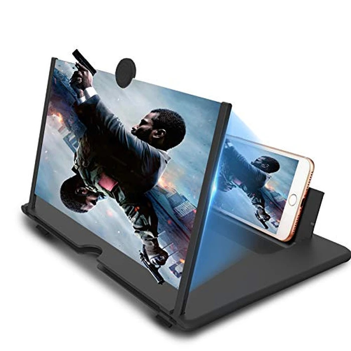 Newseego for 14 inch Phone Screen Magnifier, HD Mobile Phone Screen Amplifier Pulling-Out Movie Video Enlarger Eye Protection with Foldable Stand Holder for All Smartphones-Black by Newseego - Used - Very Good condition