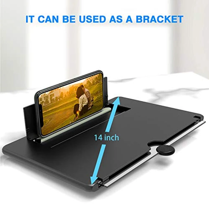 Newseego for 14 inch Phone Screen Magnifier, HD Mobile Phone Screen Amplifier Pulling-Out Movie Video Enlarger Eye Protection with Foldable Stand Holder for All Smartphones-Black by Newseego - Image 7
