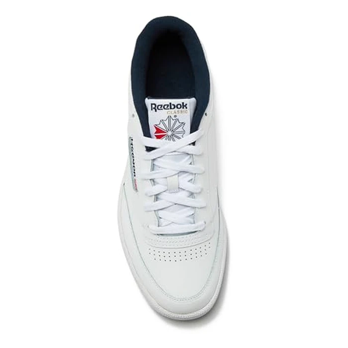 Reebok Club C 85 Mens Tennis Shoes, Casual Fashion White Sneakers for Men, Int-White/Navy, 9.5 by Reebok - Image 4