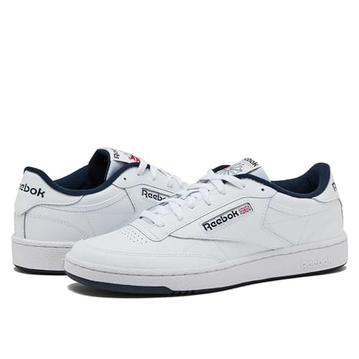 Reebok Club C 85 Mens Tennis Shoes, Casual Fashion White Sneakers for Men, Int-White/Navy, 9.5 by Reebok - Image 6