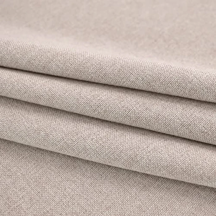 Beige Curtains Linen Textured Kitchen Window 72 inches Long Privacy Semi Sheer Living Room Bedroom Curtains Basement Door Window Treatment Curtain 2 Panels Drapes Rod Pocket 52"x72" by UPOPO - Image 5