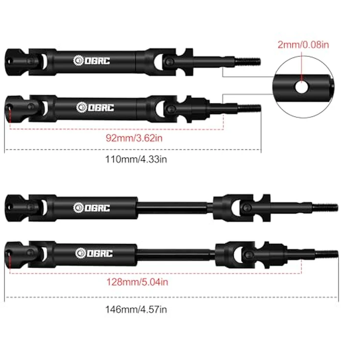 OGRC Front and Rear CVD U-Joint Steel Driveshaft for Traxxas Slash/Stampede/Hoss/Rustler VXL 4X4 Platinum Ultimate Update Parts 1/10 RC Truck Upgrades Parts Replace #6851#6852 by OGUNKE - Image 5