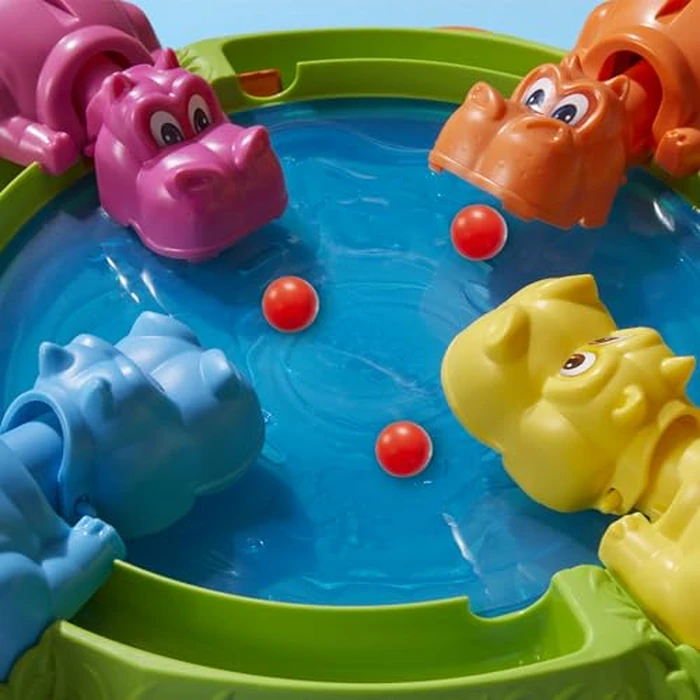 Hungry Hungry Hippos Game for Preschoolers | with Instant Marble Relaunch, Easy Set-Up & Storage| Ages 4 and Up | for 2 to 4 Players | Kids Games (English & French) by Hasbro - Image 5
