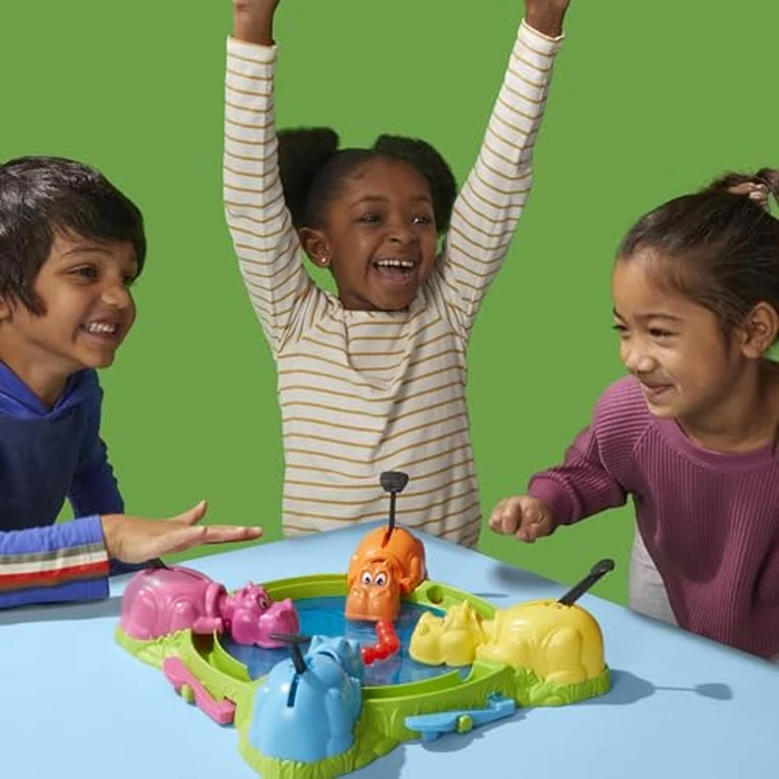 Hungry Hungry Hippos Game for Preschoolers | with Instant Marble Relaunch, Easy Set-Up & Storage| Ages 4 and Up | for 2 to 4 Players | Kids Games (English & French) by Hasbro - Image 8