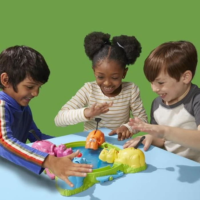 Hungry Hungry Hippos Game for Preschoolers | with Instant Marble Relaunch, Easy Set-Up & Storage| Ages 4 and Up | for 2 to 4 Players | Kids Games (English & French) by Hasbro - Image 9