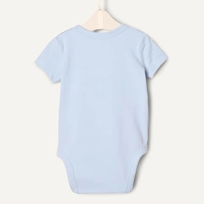 Amazon Essentials x Sofia Grainge Unisex Babies' Side Snap Short Sleeve Bodysuit, Pack of 3, Light Blue/Bunnies/Stripe, Newborn by Amazon Essentials - Image 5