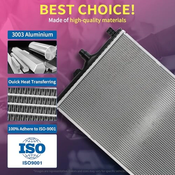 Engine Coolant Radiator with Transmission Oil Cooler Compatible with Ford E-350 Super Duty 5.4L 1999-2016, E-350 Super Duty 6.8L 1999-2018,E-250 5.4L 2003-2014, E-350 Club Wagon 5.4L 2002-2005 & More by Readair - Image 5