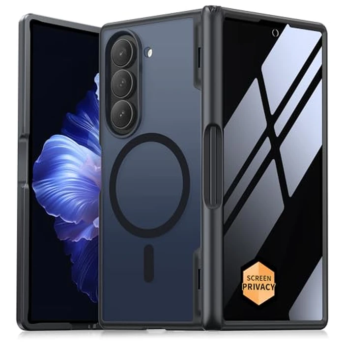 MOBOSI Magnetic for Z Fold 5 Case with Privacy Screen Protector, Compatible with Magsafe, Full-Body Slim Coverage Hinge Protection, Shockproof Phone Cover for Samsung Galaxy Z Fold5, Jet Black by MOBOSI - Used - Like New condition - US$47.02
