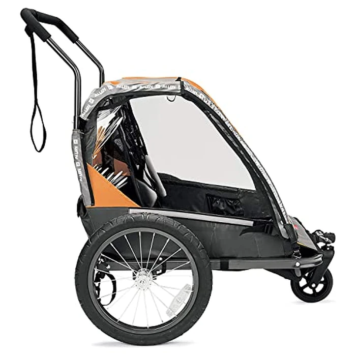 Allen Sports Deluxe Steel 2-Child Bicycle Trailer and Stroller, Model AS2-O, Orange by Allen - Image 4