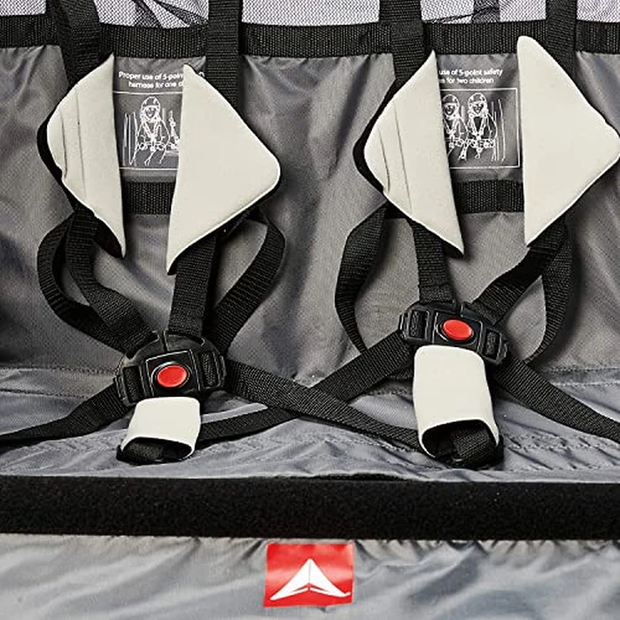 Allen Sports Deluxe Steel 2-Child Bicycle Trailer and Stroller, Model AS2-O, Orange by Allen - Image 6