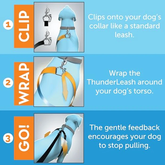 ThunderLeash No-Pull Dog Leash (Small (12 to 25 lbs), Black) by ThunderLeash - Image 4