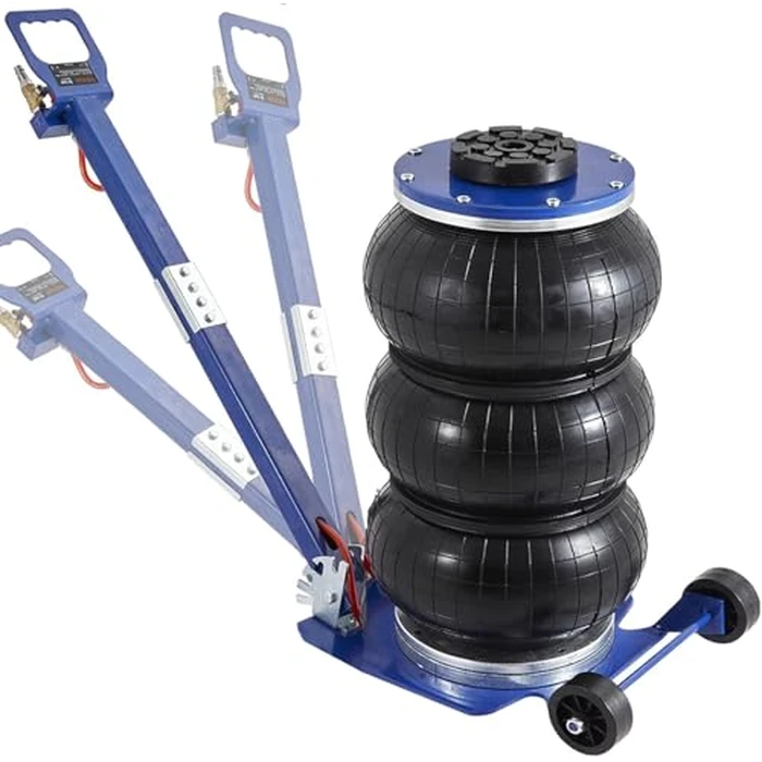 VEVOR Air Jack, 3 Ton/6600 lbs Triple Bag Air Jack, Airbag Jack with Six Steel Pipes, Lift up to 17.7", 3-5 s Fast Lifting Pneumatic Jack, with Adjustable Long Handles for Cars by VEVOR - Used - Like New condition - US$76.17