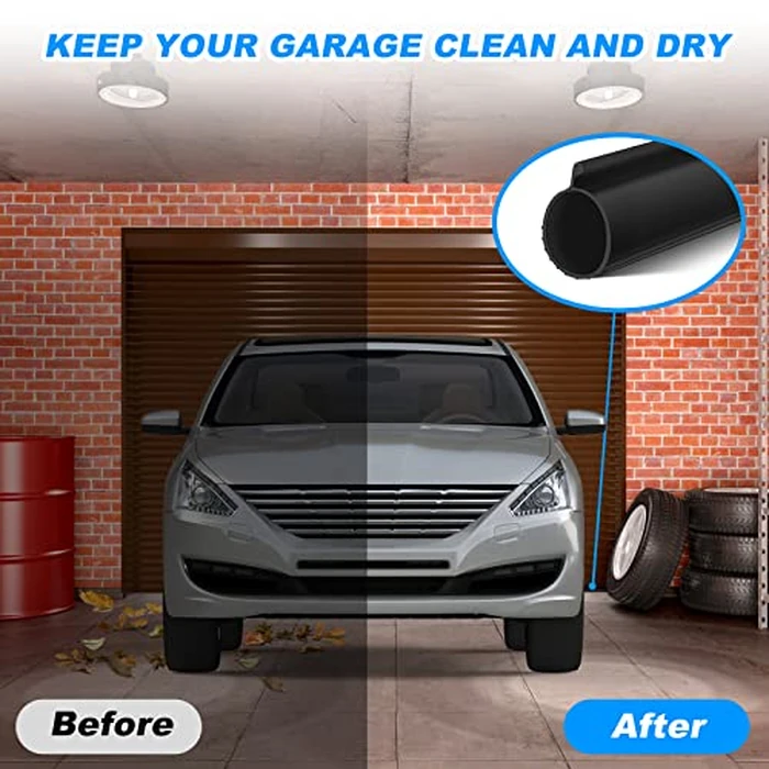 Garage Door P-Bulb Bottom Weather Seal Replacement for 16FT P-Bulb Overhead Garage Doors Rubber Bottom Seal fit 180, 280, and 390 Series Doors (NOT Windsor P-Bulb) by FELHOOD - Image 6