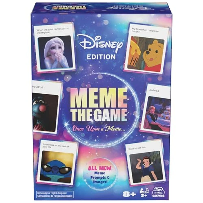 Spin Master Games, Disney Meme The Game, Disney Card Game for Hilarious Family Fun, Funny Caption Contest with Classic & Modern Characters, for Kids & Family, 3-6 Players, for Ages 8 & Up by Spin Master Games - Used - Like New condition