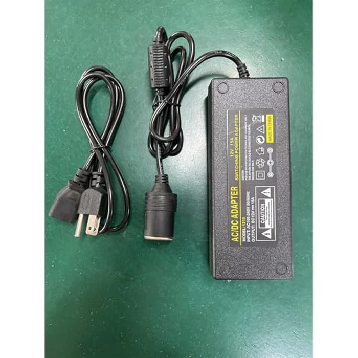 Suweiyuanshiyi 180W AC to DC Converter, 100V ~ 240V to 12V 15A Car Cigarette Lighter Socket AC/DC Power Supply Adapter for Car Refrigerator, Tire Inflator, Vacuum Cleaner and Other Devices Black by suweiyuanshiyi - Image 6
