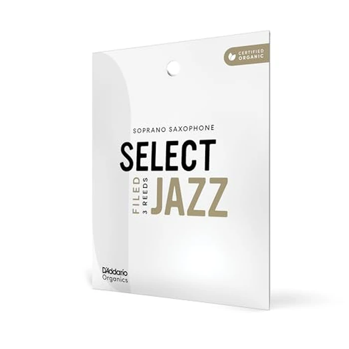 D'Addario Organic Select Jazz Filed Soprano Saxophone Reeds - Sax Reeds - Individually Sealed - 3 Soft, 3 Pack by D'Addario - Image 1
