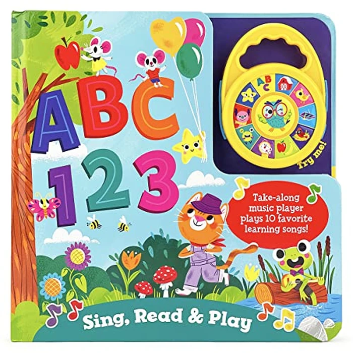ABC 123 Sing, Read & Play - Children's Deluxe Music Player Toy and Board Book Set, Ages 1-5 by Cottage Door Press - Used - Acceptable condition - US$4.38