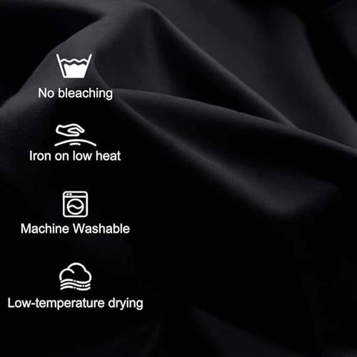 JIUZHEN Scalloped Velvet Valance for Kitchen - Rod Pocket Short Room Darkening Thermal Curtains for Small Window Living Room Bedroom Bathroom, 52 x 18 Inch Length,Black,1 Panel by JIUZHEN - Image 7
