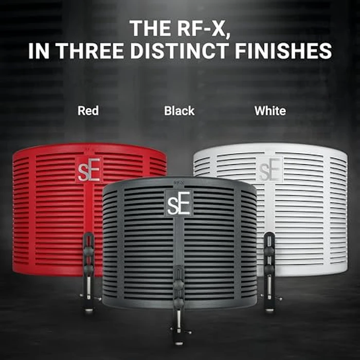 sE Electronics RF-X Reflexion Filter - Portable Microphone Isolation Shield for Recording Music, Podcasts & Voice-Overs - Four-Layer Acoustic Sound Shield for Home Recording Studio Equipment (Black) by SE ELECTRONICS - Image 7
