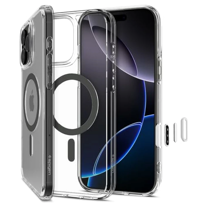 Spigen Case for iPhone 16 Pro Case, Ultra Hybrid T [MagFit] Designed for Apple iPhone 16 Pro - Clear Graphite T by Spigen - Used - Acceptable condition - CA$16.91