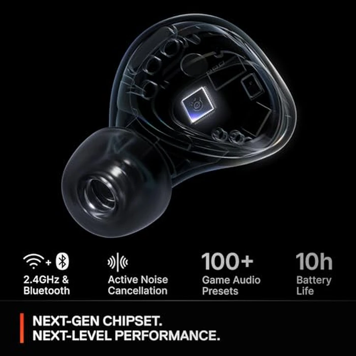 Arctis GameBuds for Xbox/PC/PS5/Switch/Mobile - Quick-Switch 2.4GHz + Bluetooth 5.3 - Active Noise Cancelling - Mobile App w/Sound Presets - Water Resistant IP55 - 40H Battery with Qi Charging Case by SteelSeries - Image 3