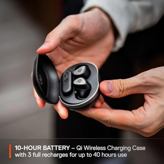 Arctis GameBuds for Xbox/PC/PS5/Switch/Mobile - Quick-Switch 2.4GHz + Bluetooth 5.3 - Active Noise Cancelling - Mobile App w/Sound Presets - Water Resistant IP55 - 40H Battery with Qi Charging Case by SteelSeries - Image 7