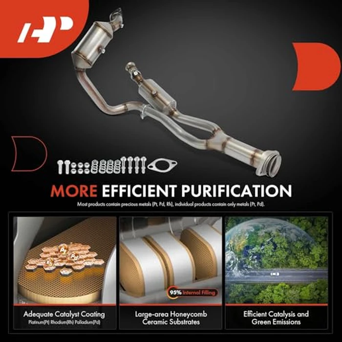 A-Premium Front Catalytic Converter with Gasket Kit Direct-Fit Compatible with Ford Transit-150, Transit-250, Transit-350, 2015 2016 2017 2018 2019, 3.5L, E.P.A. Compliant by A-premium - Image 6