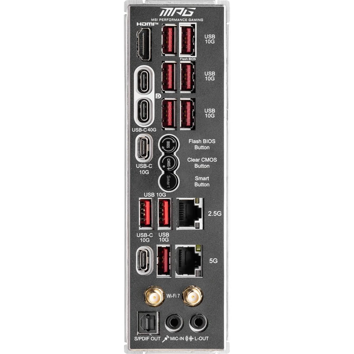 MSI MPG X870E Carbon WiFi Gaming Motherboard (AMD Ryzen 9000/8000/7000 Series Processors, AM5, DDR5, PCIe 5.0, M.2 Gen5, SATA 6Gb/s, USB 40Gbps, HDMI, Wi-Fi 7, Bluetooth 5.4, 5Gbps LAN, ATX) by msi - Image 2